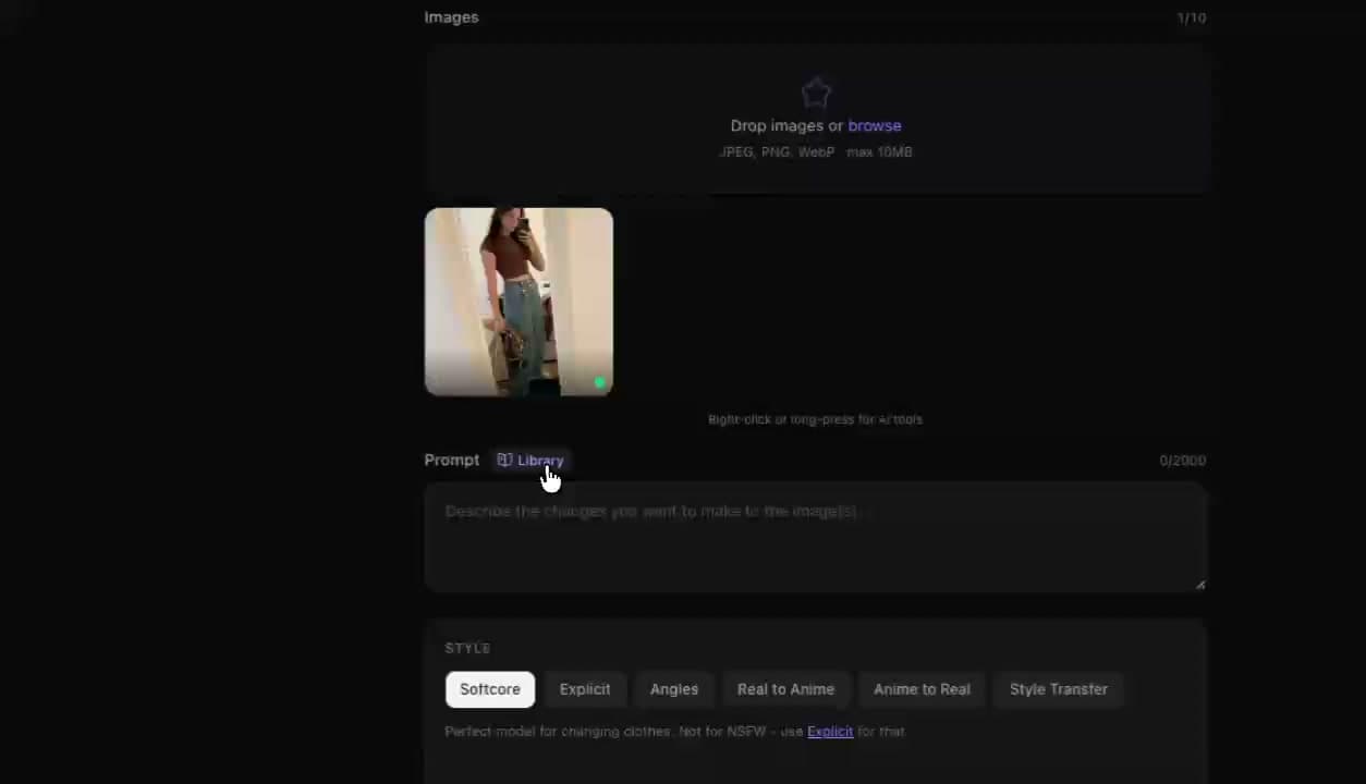 goongen.ai prompt library demo